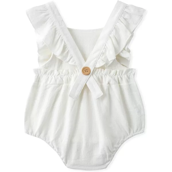 Simplee kids Baby Onesies Unisex Cotton Linen Handmade Romper Jumpsuit Solid Color Long Sleeve Jumpsuit