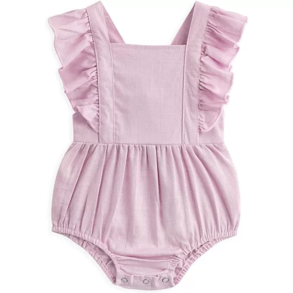 Simplee kids Baby Onesies Unisex Cotton Linen Handmade Romper Jumpsuit Solid Color Long Sleeve Jumpsuit