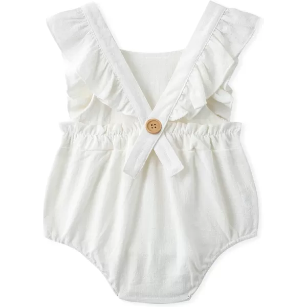 Simplee kids Baby Onesies Unisex Cotton Linen Handmade Romper Jumpsuit Solid Color Long Sleeve Jumpsuit