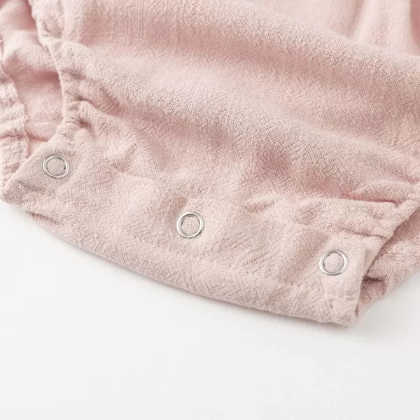 Simplee kids Baby Onesies Unisex Cotton Linen Handmade Romper Jumpsuit Solid Color Long Sleeve Jumpsuit