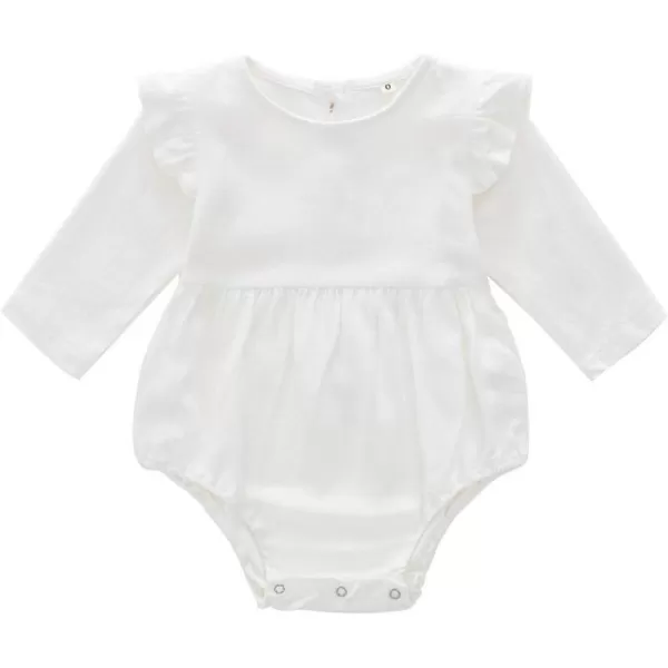 Simplee kids Baby Onesies Unisex Cotton Linen Handmade Romper Jumpsuit Solid Color Long Sleeve Jumpsuit