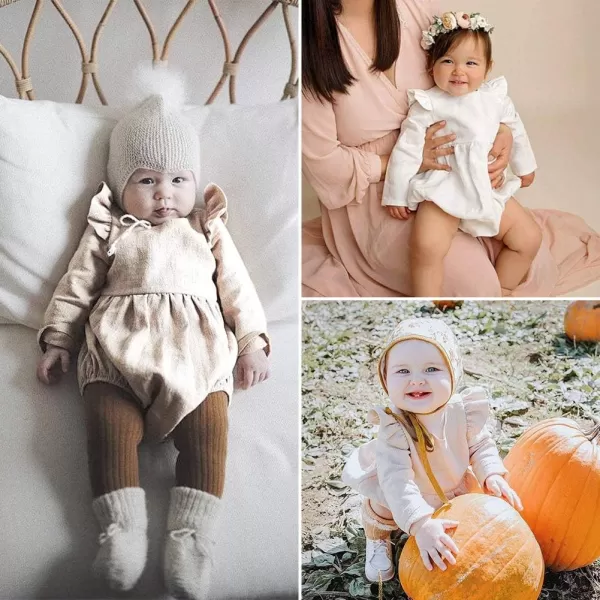 Simplee kids Baby Onesies Unisex Cotton Linen Handmade Romper Jumpsuit Solid Color Long Sleeve Jumpsuit