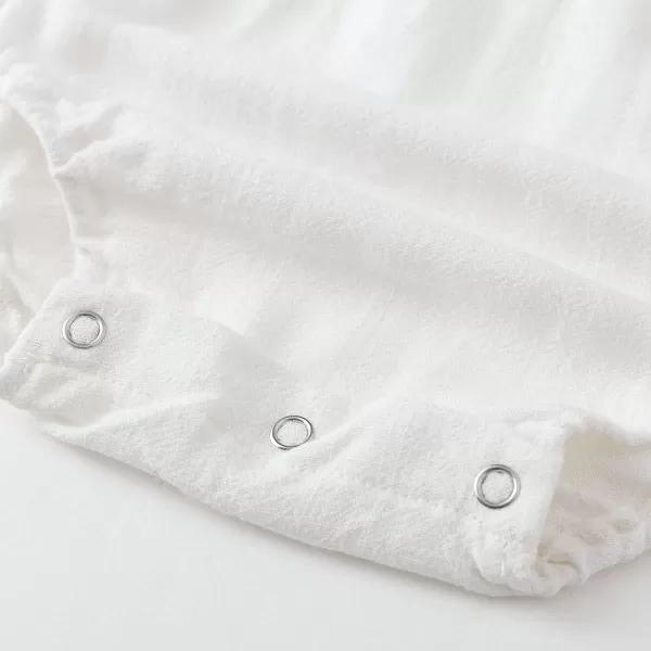 Simplee kids Baby Onesies Unisex Cotton Linen Handmade Romper Jumpsuit Solid Color Long Sleeve Jumpsuit