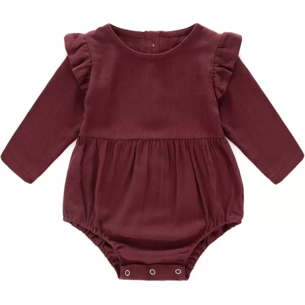 Simplee kids Baby Onesies Unisex Cotton Linen Handmade Romper Jumpsuit Solid Color Long Sleeve Jumpsuit