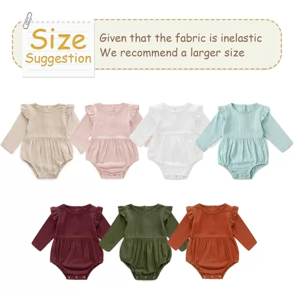 Simplee kids Baby Onesies Unisex Cotton Linen Handmade Romper Jumpsuit Solid Color Long Sleeve Jumpsuit