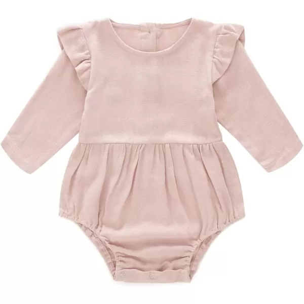 Simplee kids Baby Onesies Unisex Cotton Linen Handmade Romper Jumpsuit Solid Color Long Sleeve Jumpsuit
