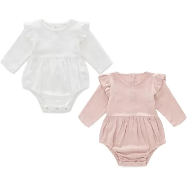 Simplee kids Baby Onesies Unisex Cotton Linen Handmade Romper Jumpsuit Solid Color Long Sleeve Jumpsuit