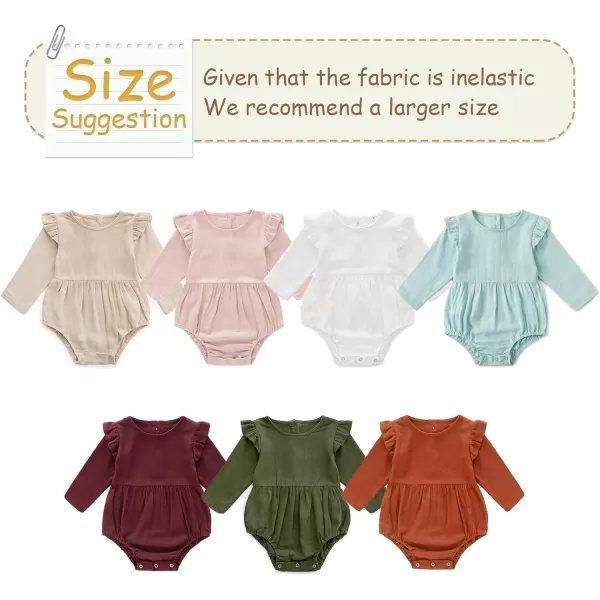 Simplee kids Baby Onesies Unisex Cotton Linen Handmade Romper Jumpsuit Solid Color Long Sleeve Jumpsuit