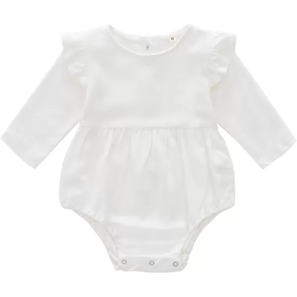 Simplee kids Baby Onesies Unisex Cotton Linen Handmade Romper Jumpsuit Solid Color Long Sleeve Jumpsuit