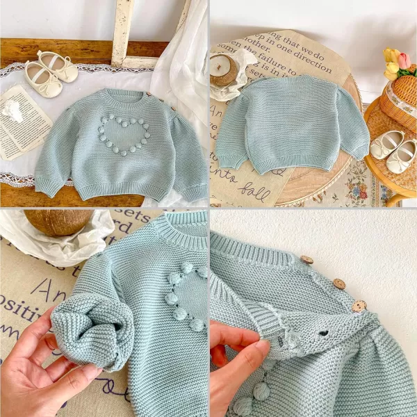 Simplee kids Baby Pullover Sweater Heart Knit Sweater Coat for Autumn Fall and Winter 3M-3T