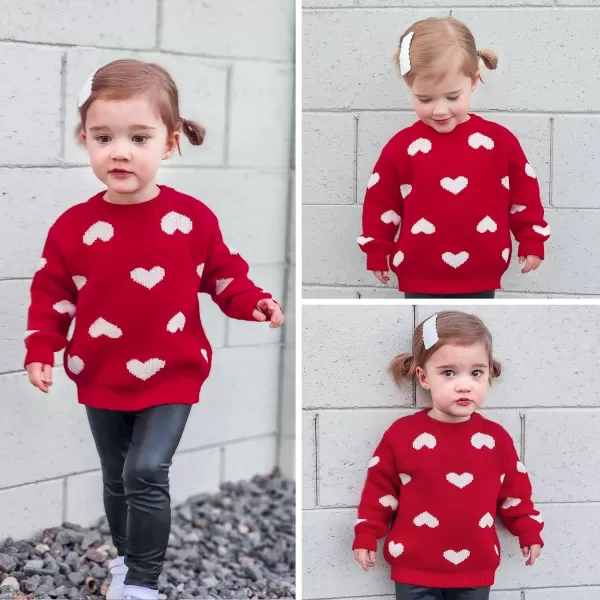 Simplee kids Baby Pullover Sweater Heart Knit Sweater Coat for Autumn Fall and Winter 3M-3T