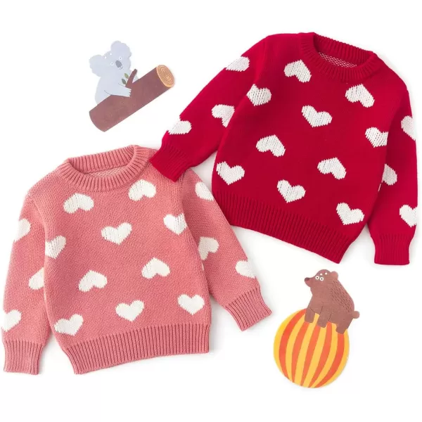 Simplee kids Baby Pullover Sweater Heart Knit Sweater Coat for Autumn Fall and Winter 3M-3T
