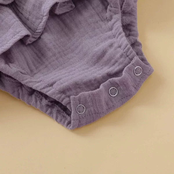 Simplee kids Baby Romper Long Sleeve Ruffles Jumpsuit Buttons Close Fall and Autumn Romper for Baby Girl 12-18 Months