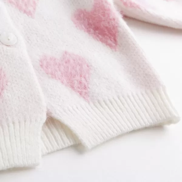 Simplee kids Baby Sweater Cardigan Jacquard Cable-Knit Spring Coat Long Sleeve Cardigan for Baby Girl