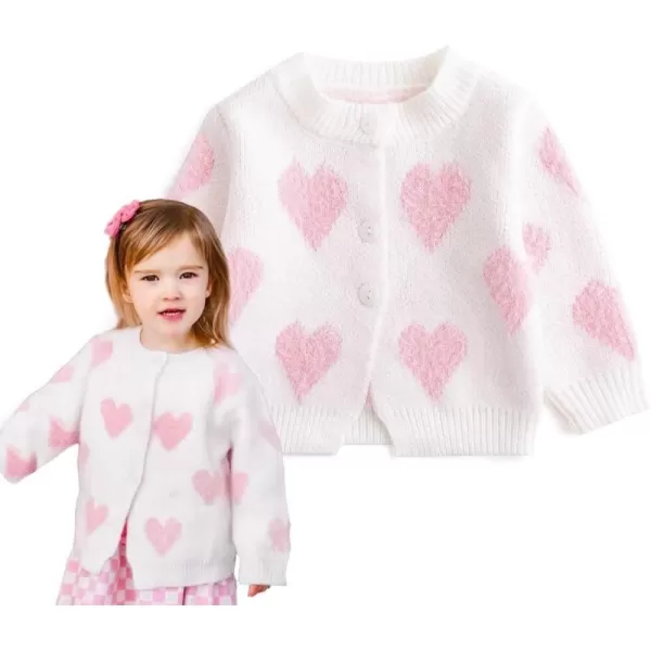 Simplee kids Baby Sweater Cardigan Jacquard Cable-Knit Spring Coat Long Sleeve Cardigan for Baby Girl