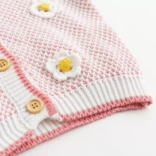 Simplee kids Baby Sweater Cardigan Jacquard Cable-Knit Spring Coat Long Sleeve Cardigan for Baby Girl