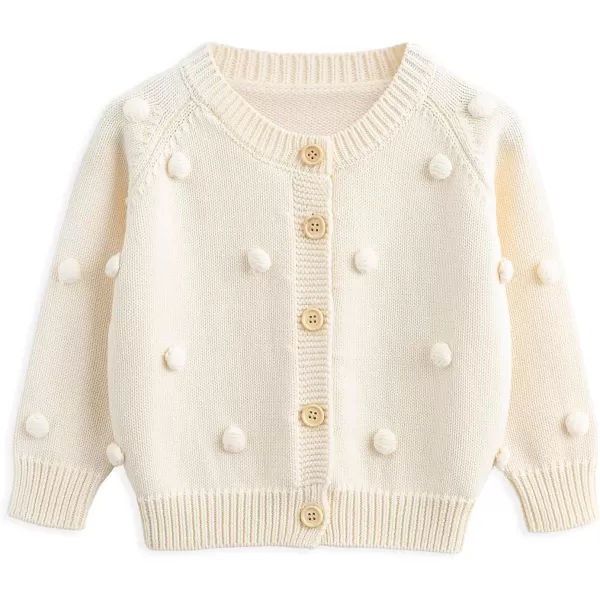 Simplee kids Baby Sweater Cardigan Jacquard Cable-Knit Spring Coat Long Sleeve Cardigan for Baby Girl