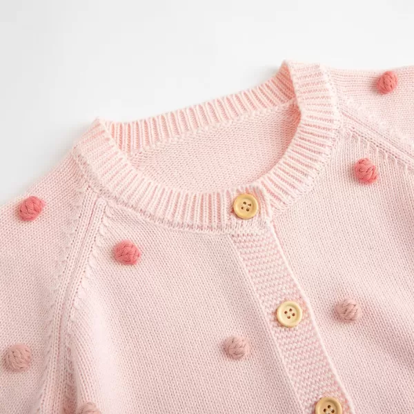 Simplee kids Baby Sweater Cardigan Jacquard Cable-Knit Spring Coat Long Sleeve Cardigan for Baby Girl