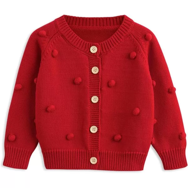 Simplee kids Baby Sweater Cardigan Jacquard Cable-Knit Spring Coat Long Sleeve Cardigan for Baby Girl