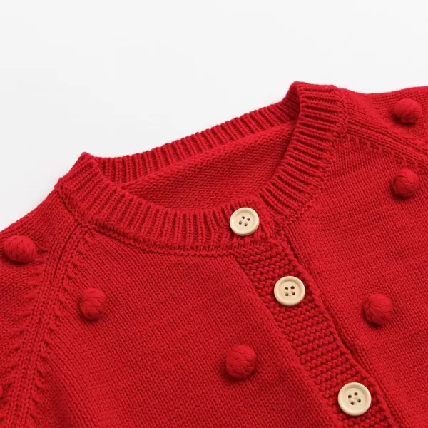 Simplee kids Baby Sweater Cardigan Jacquard Cable-Knit Spring Coat Long Sleeve Cardigan for Baby Girl