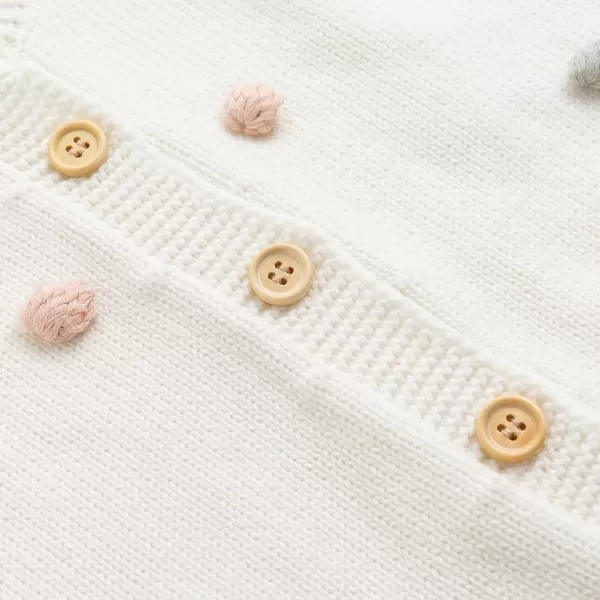 Simplee kids Baby Sweater Cardigan Jacquard Cable-Knit Spring Coat Long Sleeve Cardigan for Baby Girl