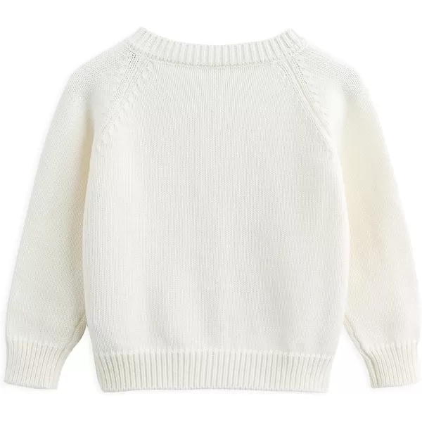 Simplee kids Baby Sweater Cardigan Jacquard Cable-Knit Spring Coat Long Sleeve Cardigan for Baby Girl