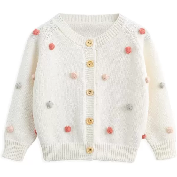 Simplee kids Baby Sweater Cardigan Jacquard Cable-Knit Spring Coat Long Sleeve Cardigan for Baby Girl