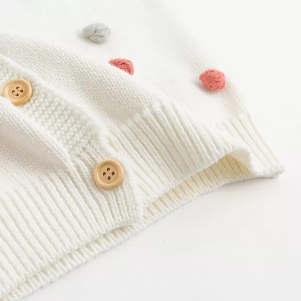 Simplee kids Baby Sweater Cardigan Jacquard Cable-Knit Spring Coat Long Sleeve Cardigan for Baby Girl