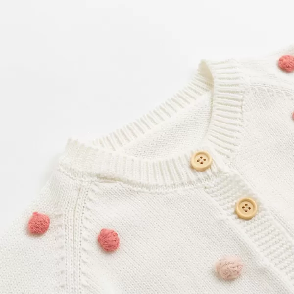 Simplee kids Baby Sweater Cardigan Jacquard Cable-Knit Spring Coat Long Sleeve Cardigan for Baby Girl
