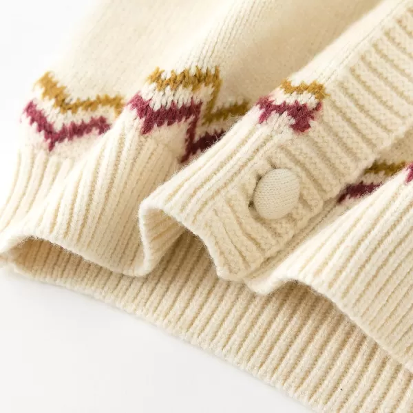 Simplee kids Baby Sweater Cardigan Jacquard Cable-Knit Spring Coat Long Sleeve Cardigan for Baby Girl
