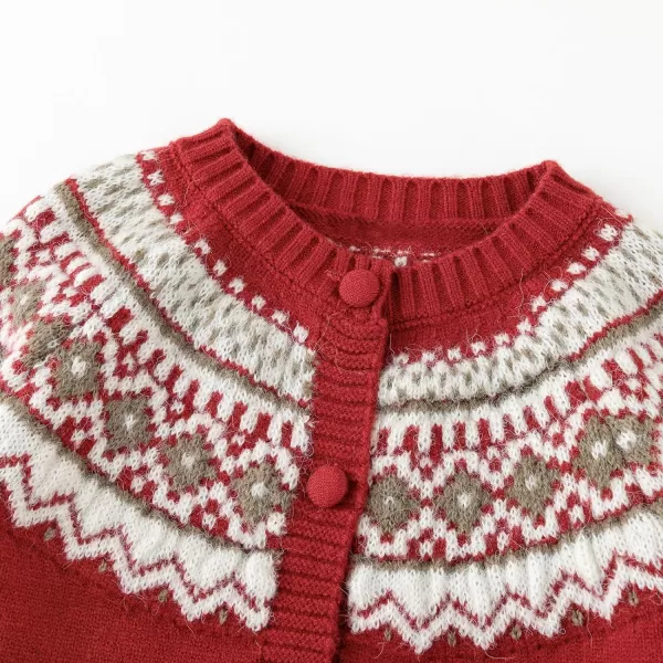 Simplee kids Baby Sweater Cardigan Jacquard Cable-Knit Spring Coat Long Sleeve Cardigan for Baby Girl
