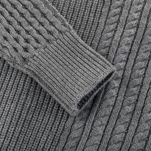 Simplee kids Boy Pullover Knitting Pattern Sweater Solid Cotton Boy Coat for Winter and Fall 2T Boy B - Grey