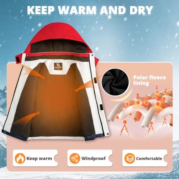 Simplee kids Boys Winter Coat Waterproof Ski Jacket Fleece Hooded Snow Warm Padded Raincoats