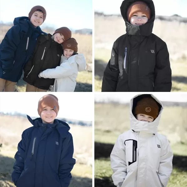 Simplee kids Boys Winter Coat Waterproof Ski Jacket Fleece Hooded Snow Warm Padded Raincoats
