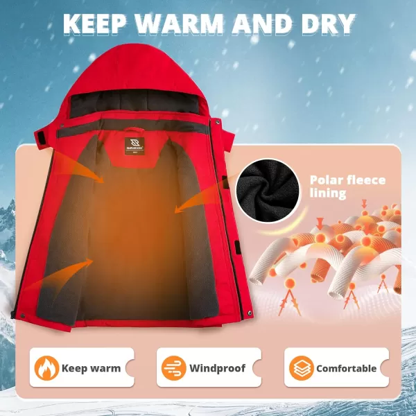 Simplee kids Boys Winter Coat Waterproof Ski Jacket Fleece Hooded Snow Warm Padded Raincoats