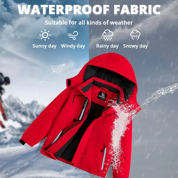 Simplee kids Boys Winter Coat Waterproof Ski Jacket Fleece Hooded Snow Warm Padded Raincoats