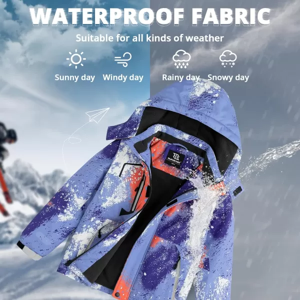 Simplee kids Boys Winter Coat Waterproof Ski Jacket Fleece Hooded Snow Warm Padded Raincoats