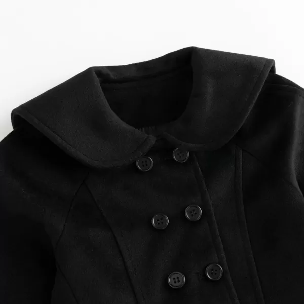 Simplee kids Girls Dress Coat Lapel Button Winter Jackets Coats Long Sleeve Outerwear with Pockets 4-14Years