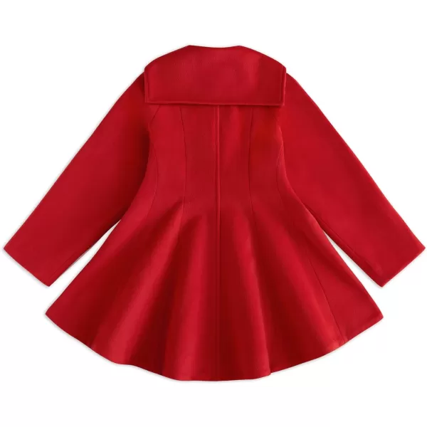 Simplee kids Girls Dress Coat Lapel Button Winter Jackets Coats Long Sleeve Outerwear with Pockets 4-14Years