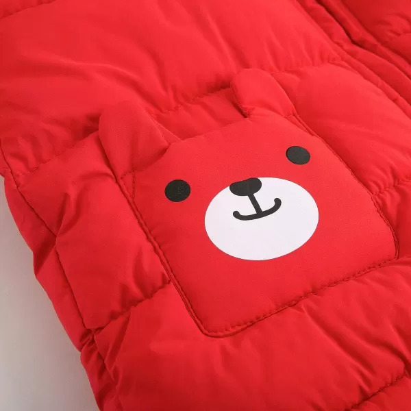 Simplee kids Infant Baby Girl Boy Snowsuit Long Sleeve Winter Coat Hooded Warm Bear Outerwear
