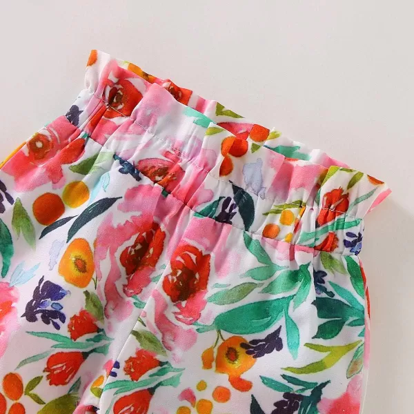 Simplee kids Infant Newborn&nbsp;Baby Girl Clothing Sets Long Ruffle&nbsp;Sleeve Cotton Bodysuit Floral Pant Outfits for Fall 3-6 Months