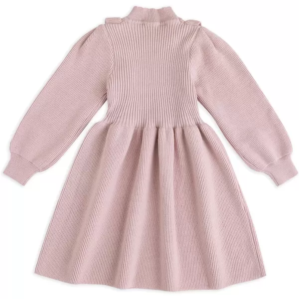 Simplee kids Little Girls' Long Sleeve Girl Dresses and Rompers Ribbed Knit Sweater Dress Black for 6M-5T