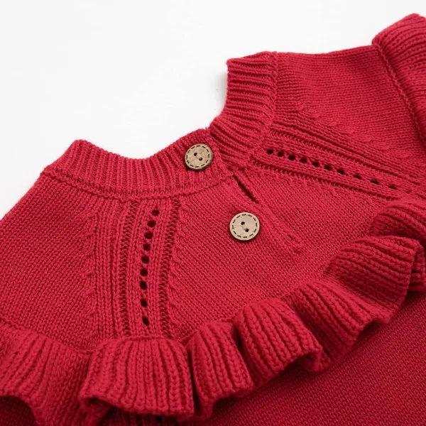 Simplee kids Little Girls' Long Sleeve Girl Dresses and Rompers Ribbed Knit Sweater Dress Black for 6M-5T