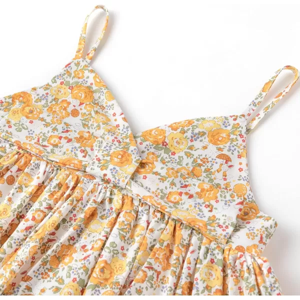Simplee kids Spaghetti Strap Dress for Toddler Girl Summer Dress for Kids Floral Sleeveless Dress 2-9 Years