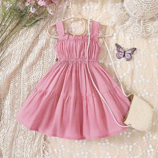 Simplee kids Spaghetti Strap Dress for Toddler Girl Summer Dress for Kids Floral Sleeveless Dress 2-9 Years