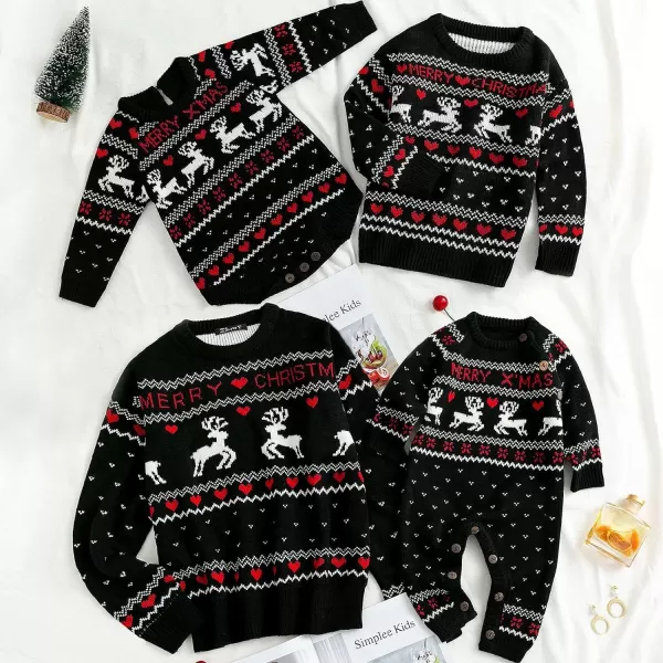 Simplee kids Ugly Christmas Sweater Family Matching Outfits for Holiday Party Knitted Pullover