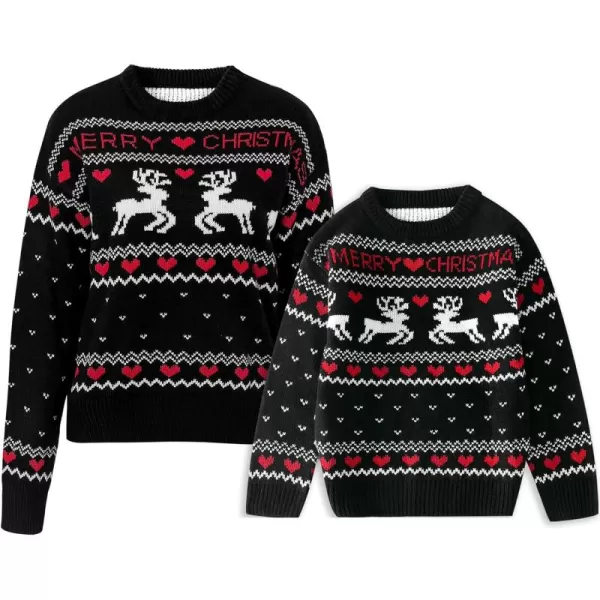 Simplee kids Ugly Christmas Sweater Family Matching Outfits for Holiday Party Knitted Pullover