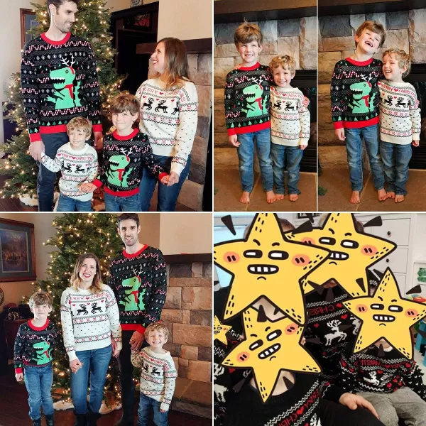Simplee kids Ugly Christmas Sweater Family Matching Outfits for Holiday Party Knitted Pullover