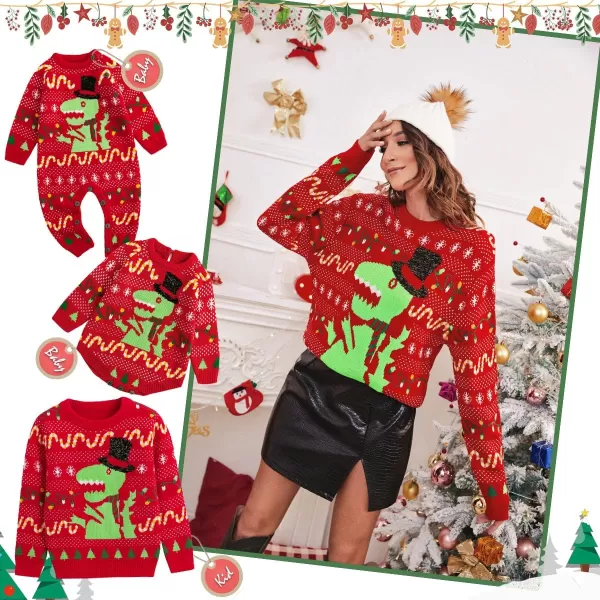 Simplee kids Ugly Christmas Sweater Family Matching Outfits for Holiday Party Knitted Pullover