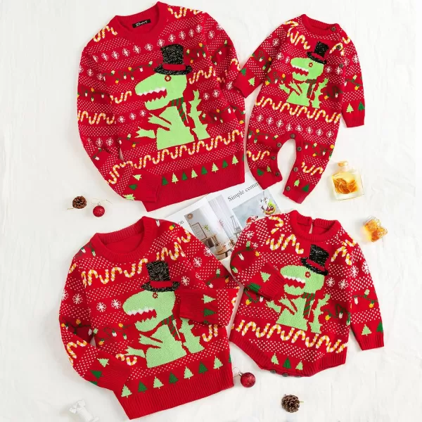 Simplee kids Ugly Christmas Sweater Family Matching Outfits for Holiday Party Knitted Pullover